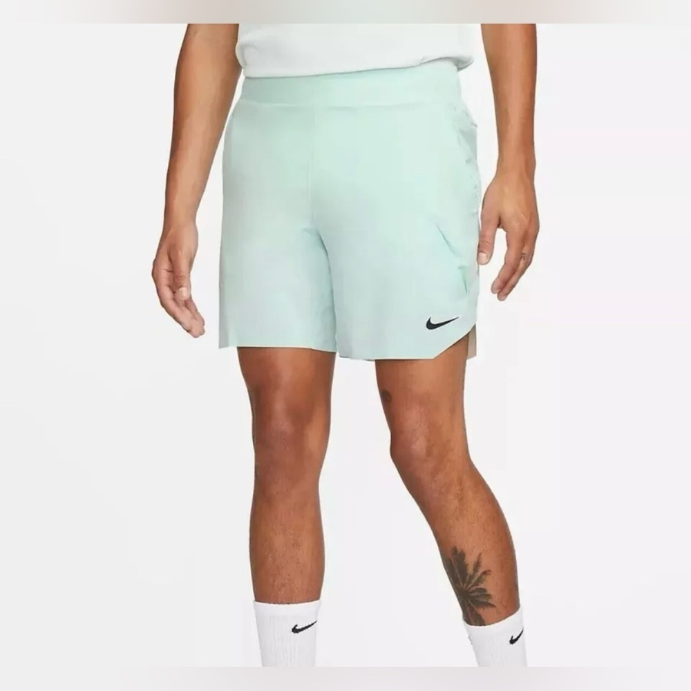 Nike Court Dri Fit Advantage 7” Tennis Shorts Mens Sz 2XL DX5532-346 Light Blue